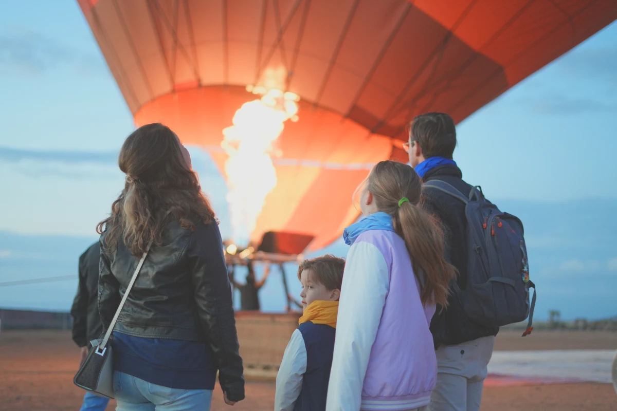 Hot air balloon burner in Morocco