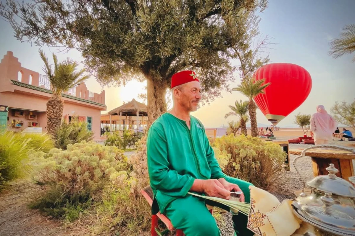 Maroc montgolfière au lever du soleil