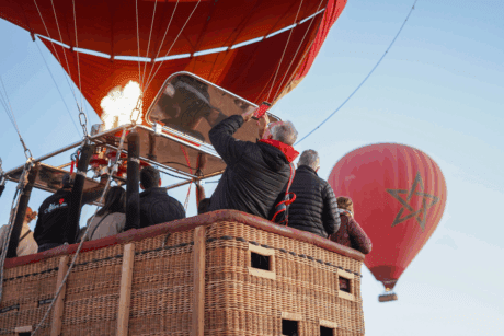 sunrise balloon flight in Marrakech