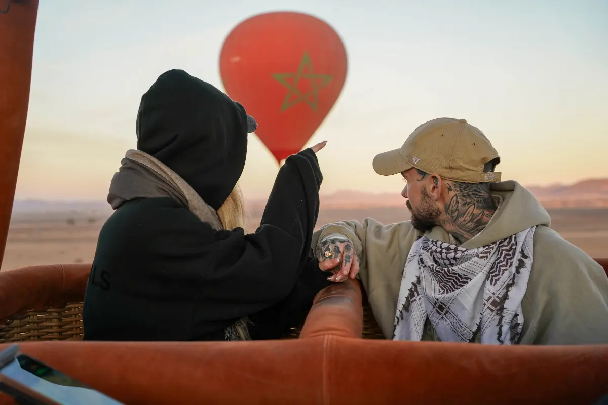 Vol romantique montgolfière Marrakech par 2 couple